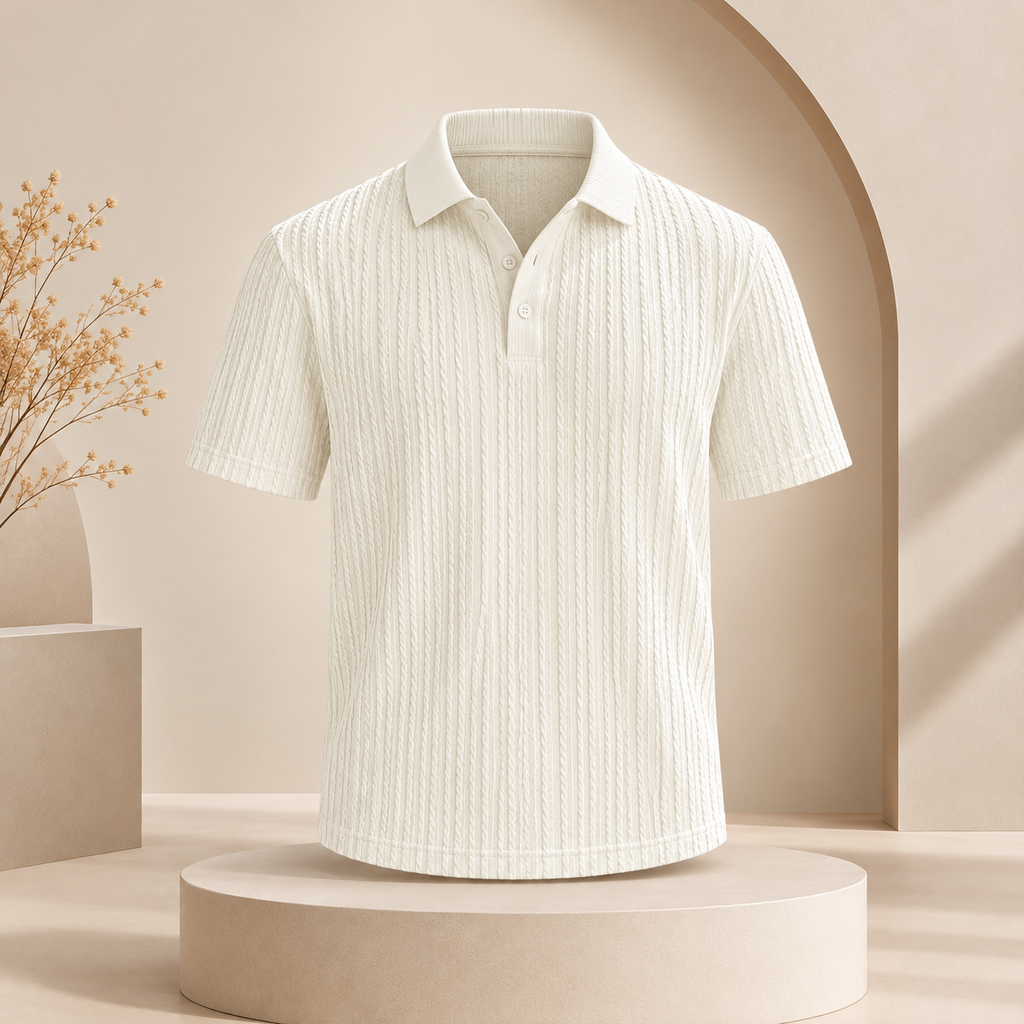 Men Textured Polo