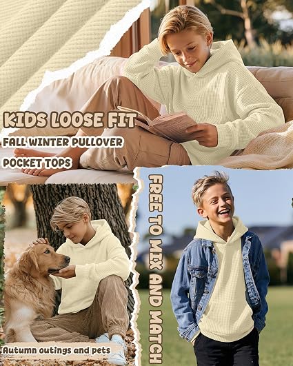 Boys Waffle Hoodie