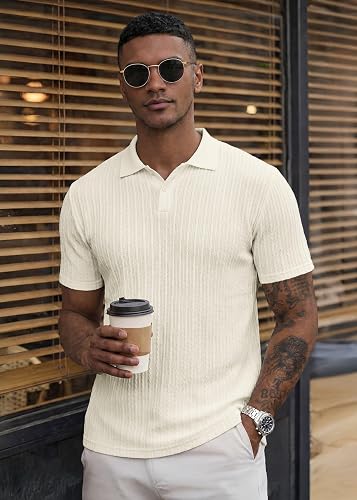 Men Textured Polo