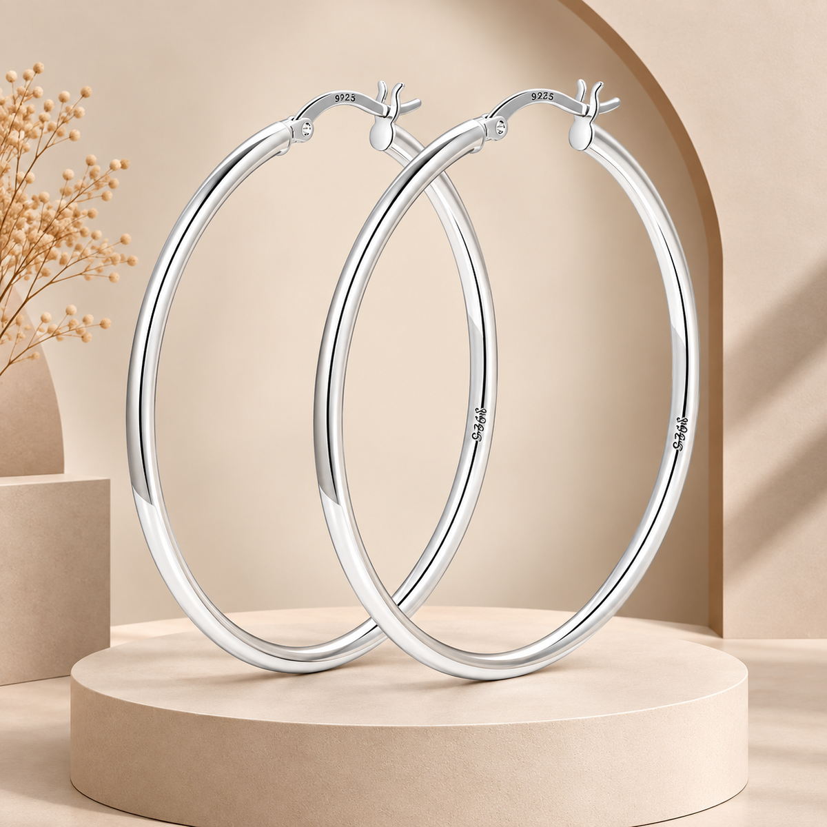 Silver Hoop Earrings